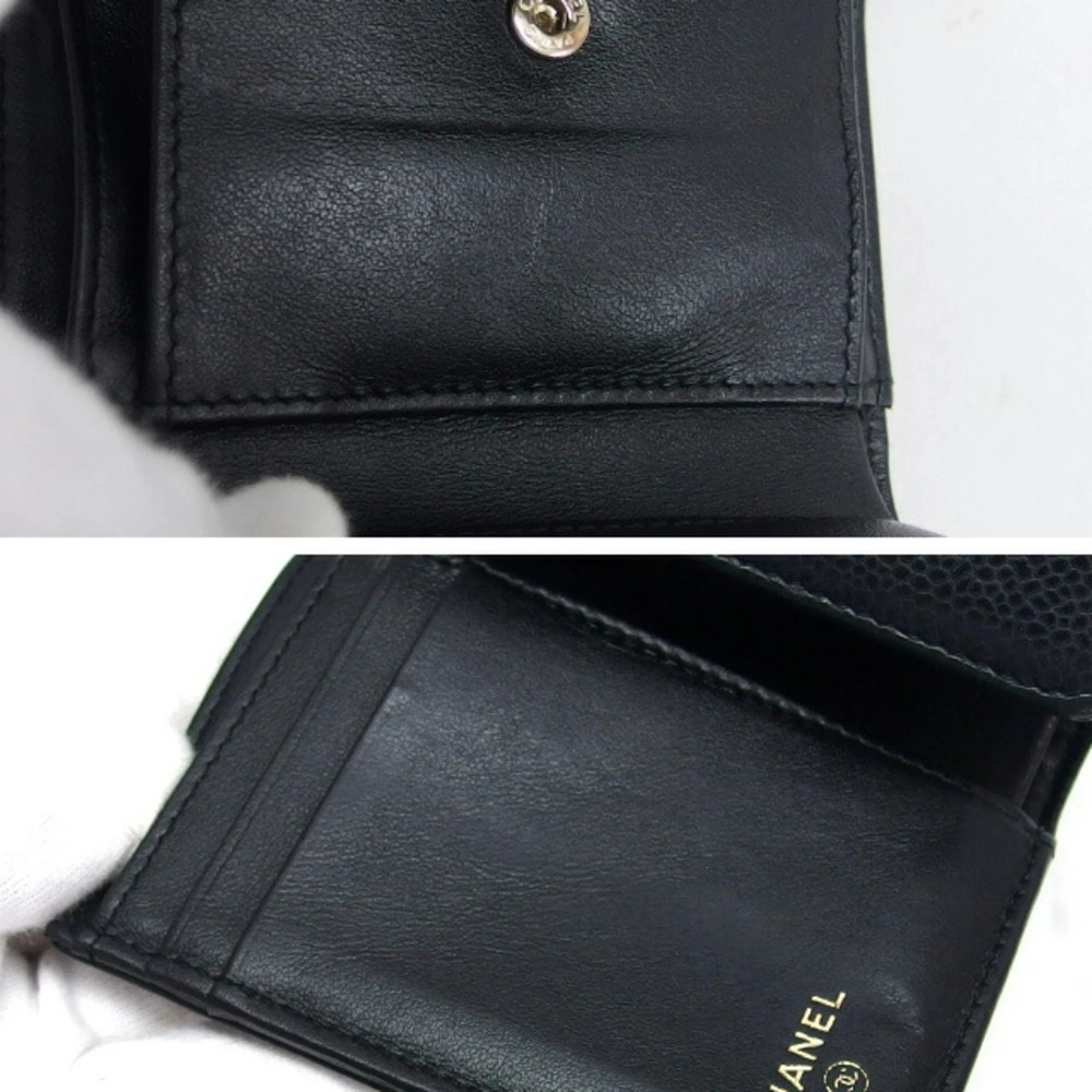 CHANEL Authentic Black Caviar Leather Wallet - Picture 9 of 11